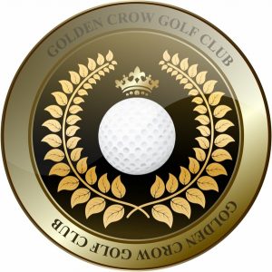 vintage label template golden crown golf club shield