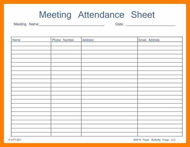 visitor sign in sheet meeting attendance register uncategorized interesting attendance sheet template sample for meeting with name and phone number and address