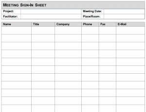 visitors signing in sheet meeting sign in sheet template