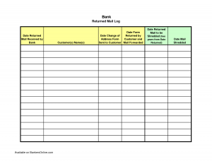 volunteer letter sample incoming mail log template