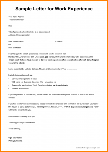 volunteer letter sample it work experience letter sample