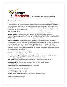 volunteer thank you letter karate manitoba thank you letter to volunteers