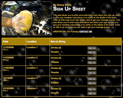 volunteer time sheet