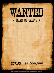 wanted poster template wanted poster template