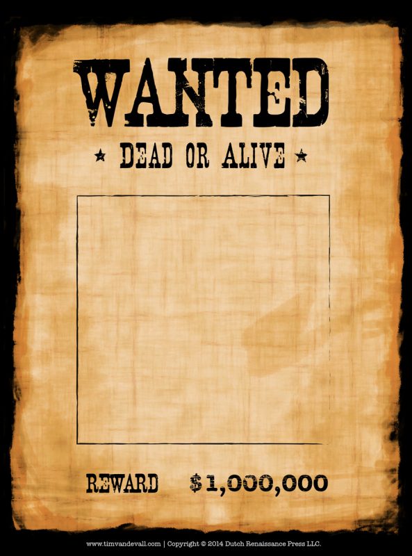 wanted poster template