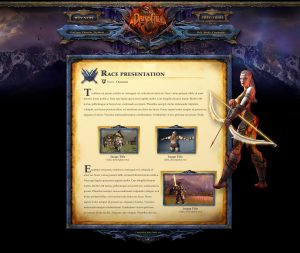 web design resume darkfall fantasy game interface web design