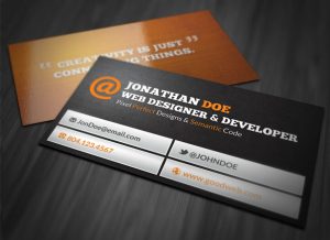 web designer business card web designer card