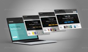 web page mockup macbook laptop website showcase mockup