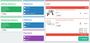 web template html flat checkout ui