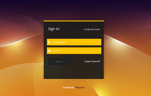 web template html login form