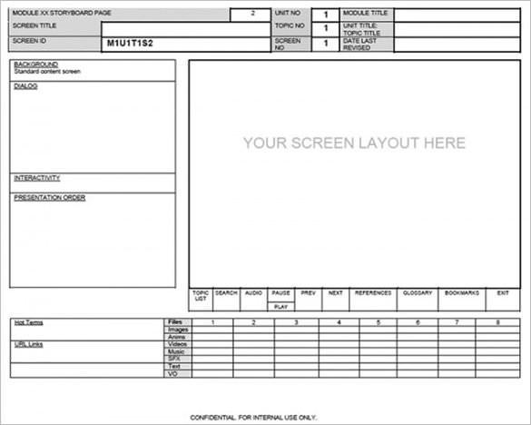 website storyboard template