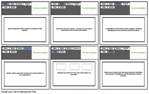 website storyboard template website template