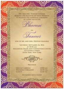 wedding card templates wedding invitation orange purple gold damask faux gold glitter scroll