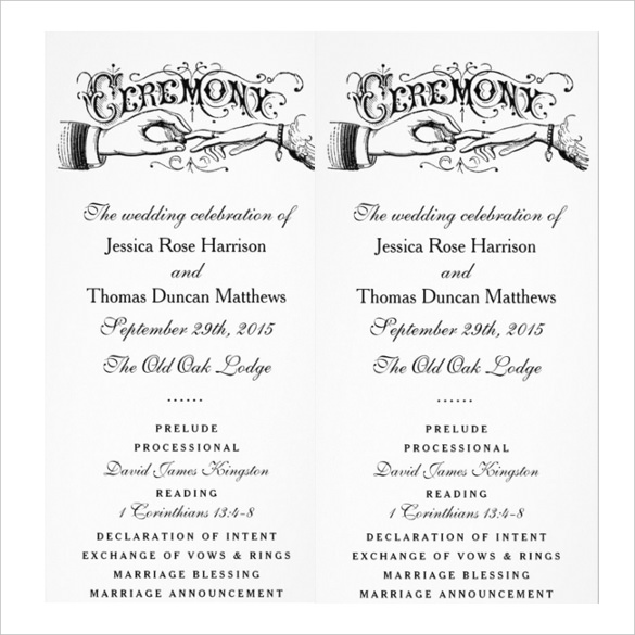 wedding ceremony template