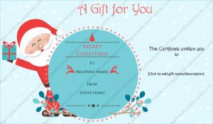 wedding certificate template gift certificate template santa design