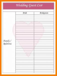 wedding checklist excel wedding guest list template daabeccafddcbada