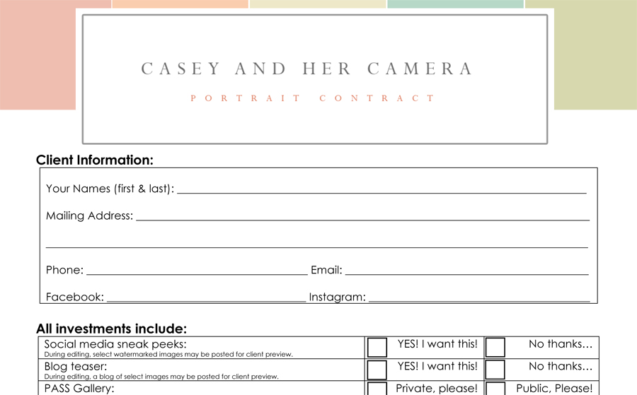 wedding contract template