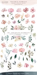 wedding invitation templates free download neutral watercolor flowers clipart floral borders frames for wedding invitations logos commercial use