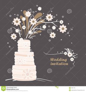 wedding invite background vintage wedding invitation card template wedding cake flowers illustration