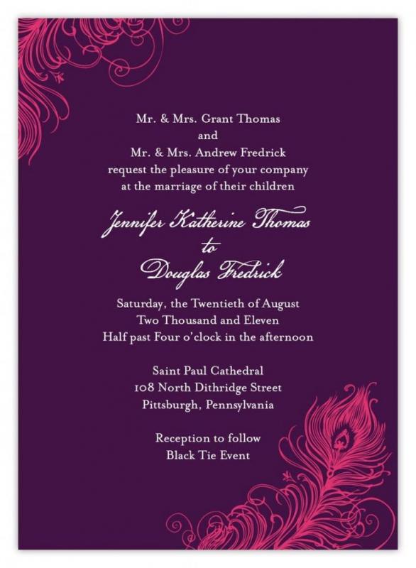 wedding invite formats