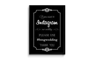 wedding menu samples if you instagram flyer poster frame mockup