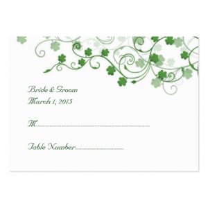 wedding place card template clover irish wedding place card business card rffecbaea xwjeg byvr