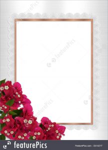 wedding plan templates floral border frame stock illustration