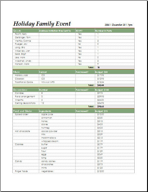 wedding plan templates