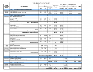 wedding program example project budget template