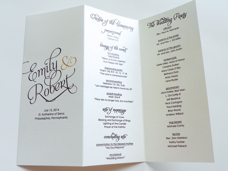 wedding program fan template