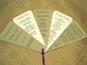 wedding program fan templates fan wedding programs