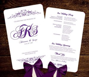 wedding program fan templates il fullxfull mtdk