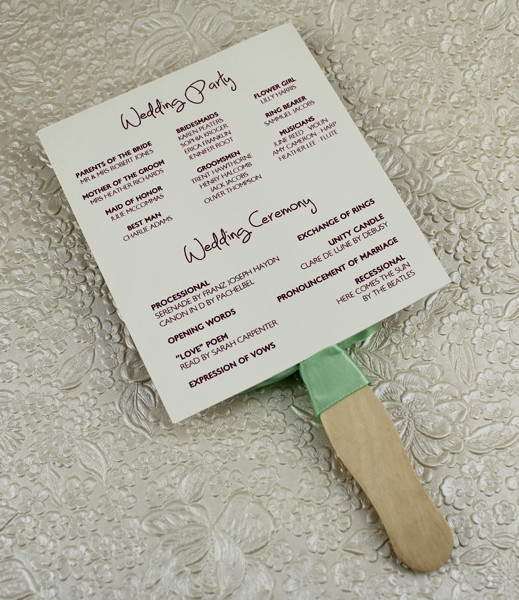 wedding program fans template