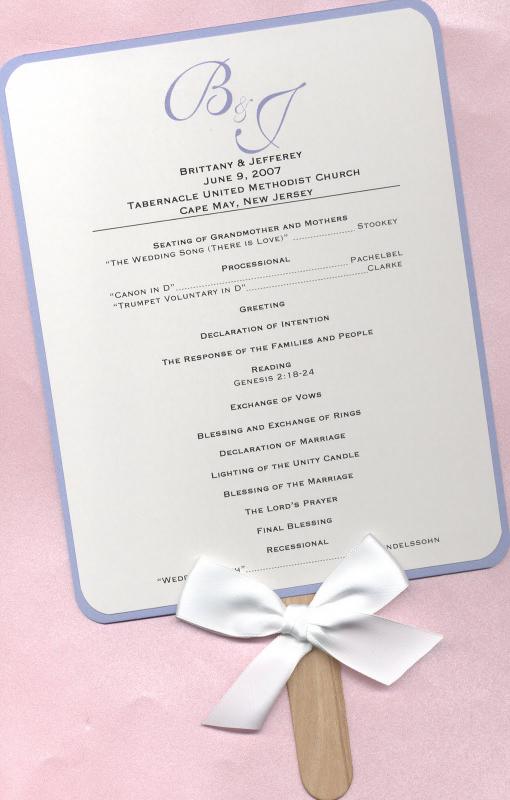 wedding program fans template