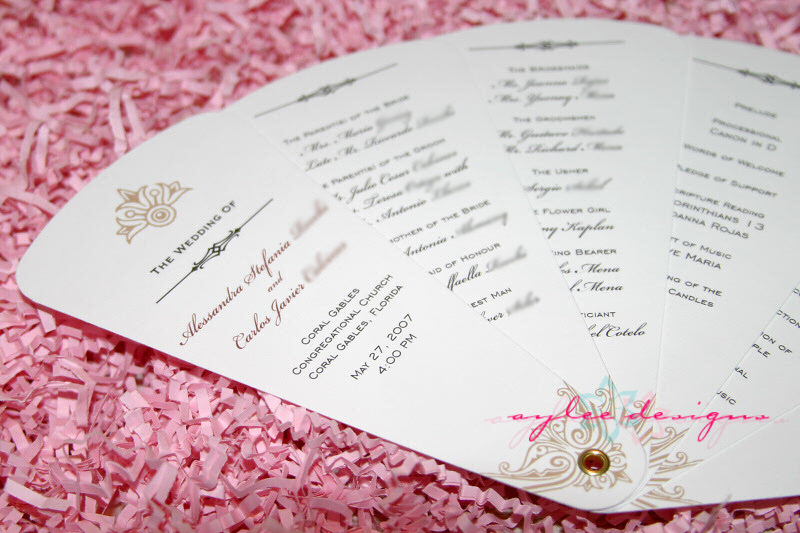 wedding program fans template