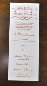 wedding program sample dsc