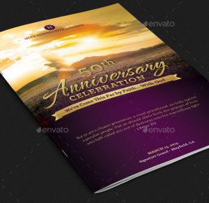 wedding program template free church anniversary service program template