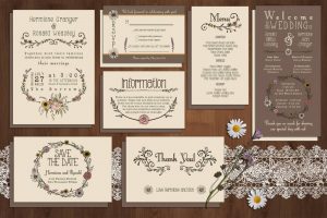 wedding program template free mockup o x