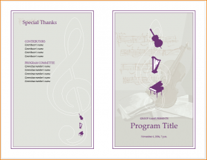 wedding program template free music program template vnj music concert event program template