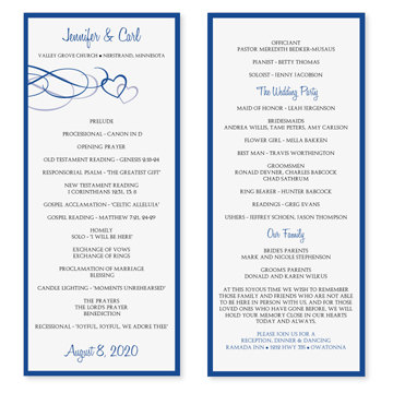 wedding program template word