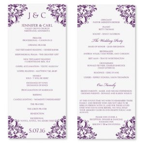 wedding program template word il xn unr