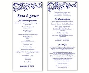 wedding program template word wedding program template diy editable word file instant download program midnight blue wedding program printable wedding program xinch