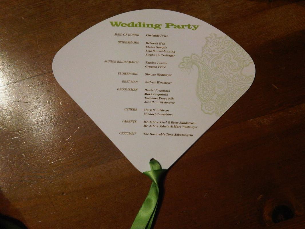 wedding programs fans templates