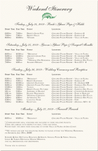 wedding reception program e page welcome letter