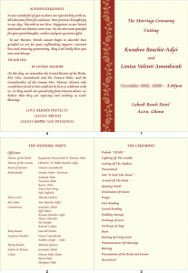 wedding reception program template programcardtext