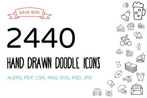 wedding script font hand drawn doodle icons