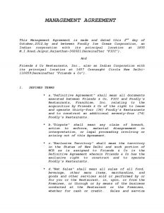 wedding venue contract management agreement sample