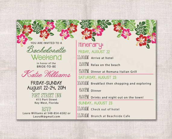 Wedding Weekend Itinerary Template | Template Business