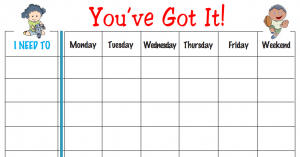 weekly behavior charts free weekly behavior chart youve got it