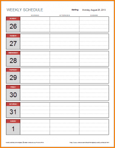 weekly budget printable weekly schedule template excel simple weekly schedule